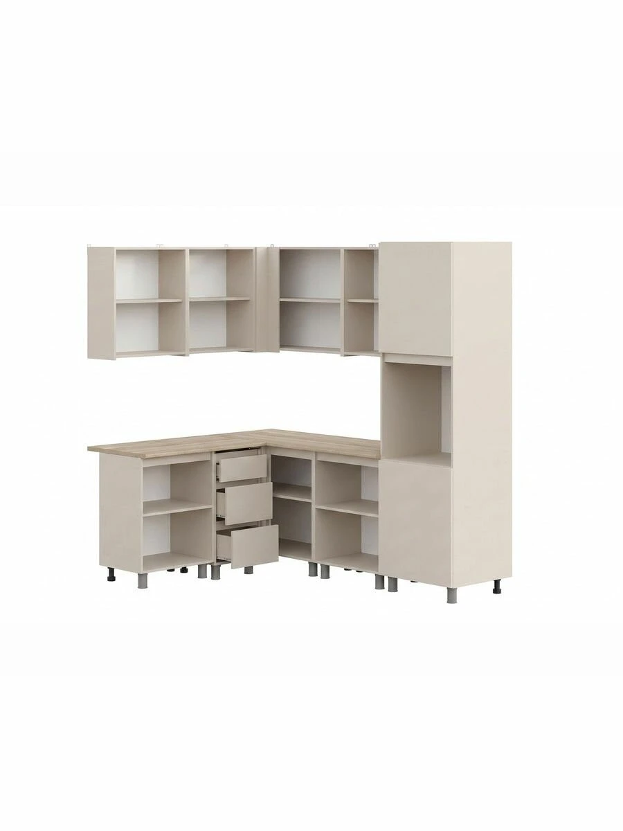 ARNIKA Кухонный гарнитур угловой "Рика" без столешницей 144х220 см, меланж