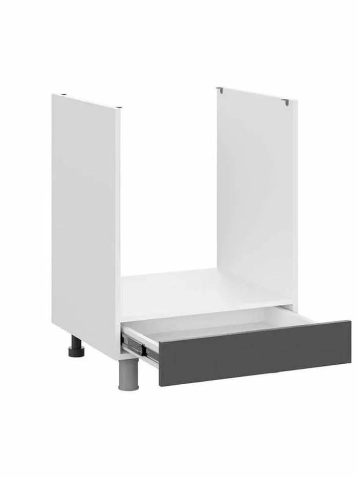 Кухонный гарнитур Комби высокий 2.4 м, мебель для дома и кухни, Белый / Графит